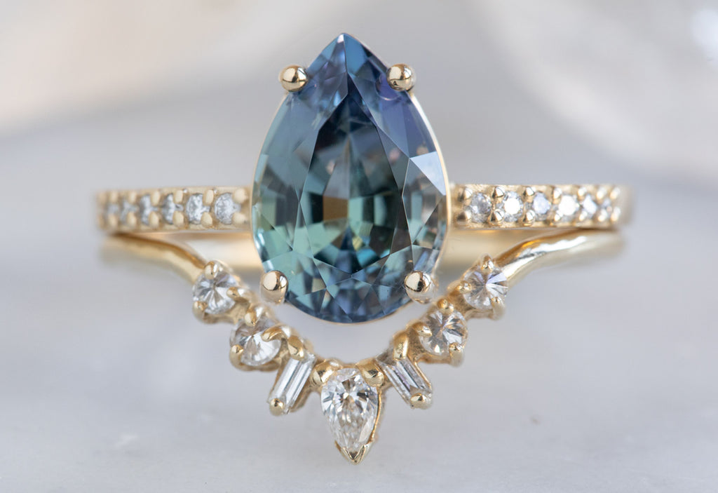 The Willow Ring with a Pear-Cut Tanzanite