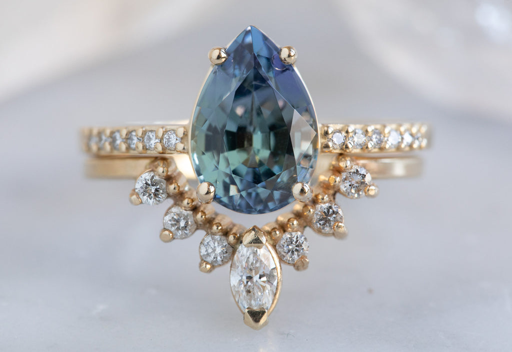 The Willow Ring with a Pear-Cut Tanzanite