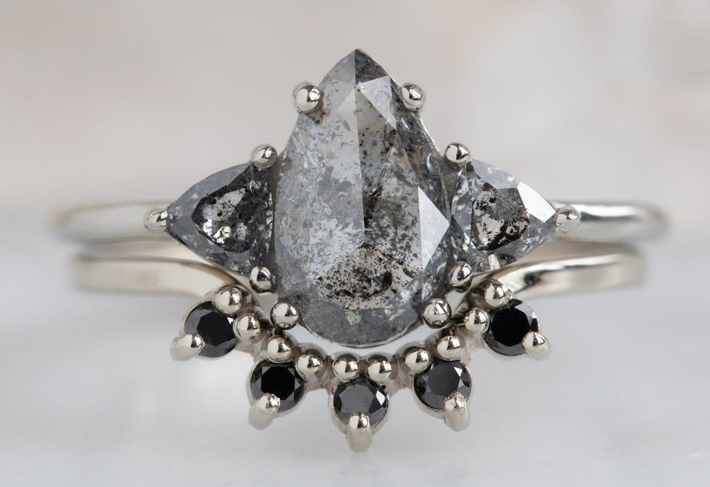 The Jade Ring With Salt + Pepper Diamonds