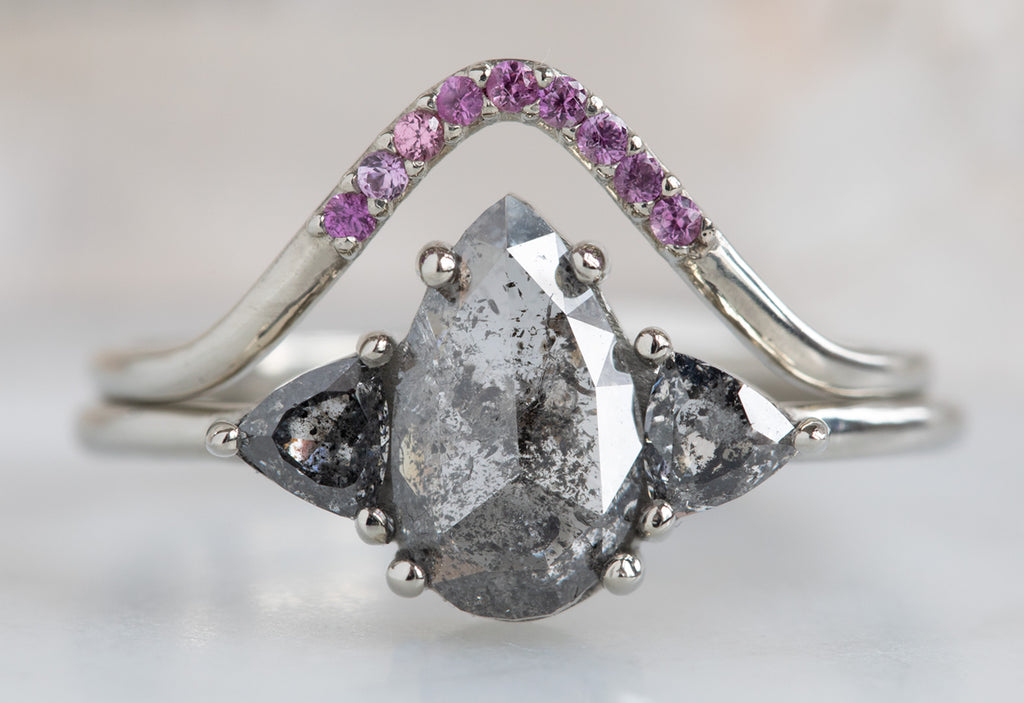 The Jade Ring With Salt + Pepper Diamonds
