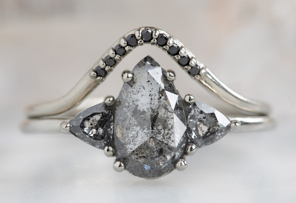 The Jade Ring With Salt + Pepper Diamonds