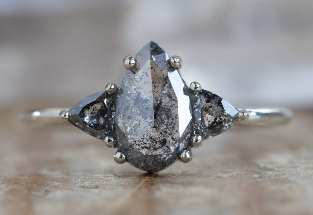The Jade Ring With Salt + Pepper Diamonds