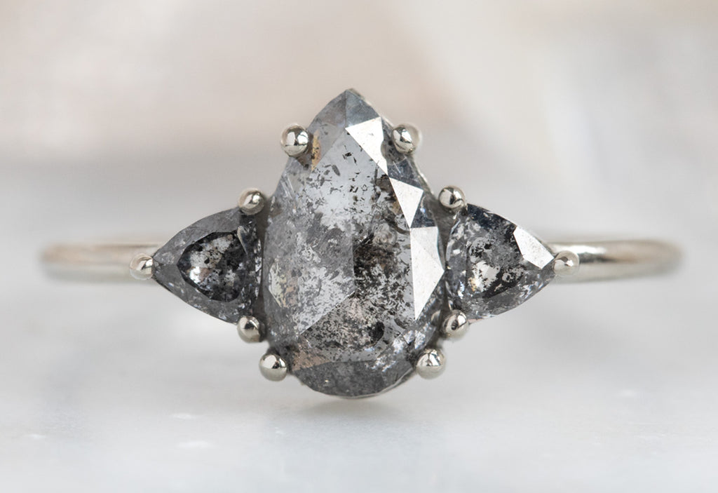 The Jade Ring With Salt + Pepper Diamonds