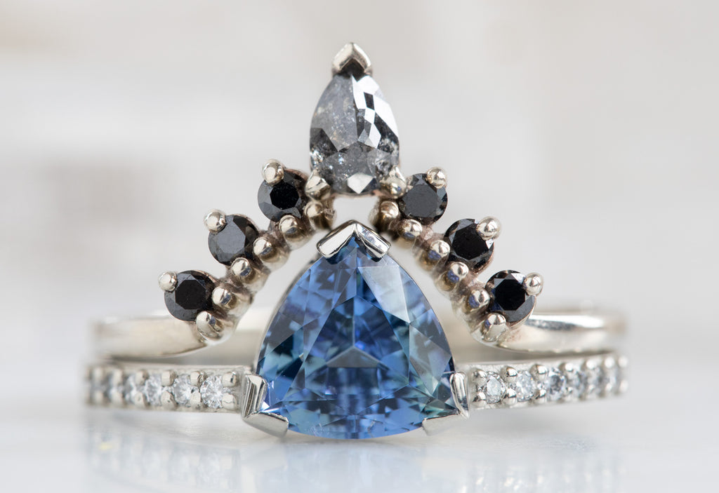 The Willow Ring with a Trillion-Cut Tanzanite