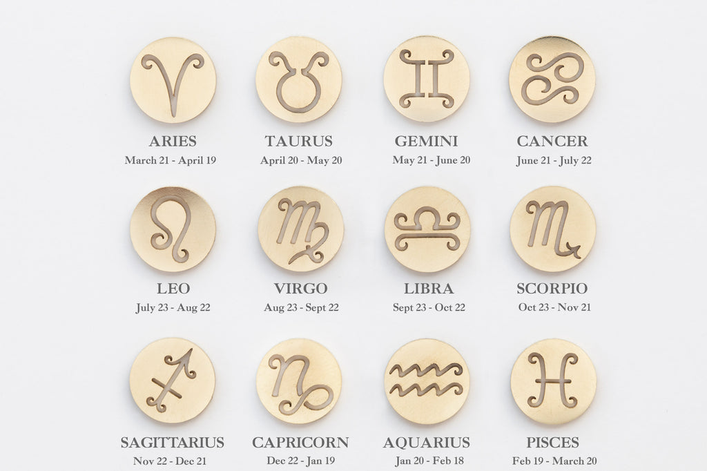 Custom Zodiac Birthstone Signs