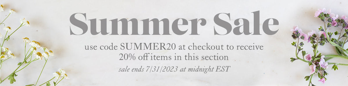summer sale use code summer20 for 20 percent off at checkout