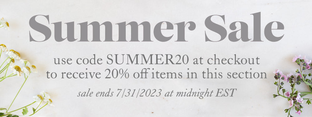 summer sale use code summer20 for 20 percent off at checkout